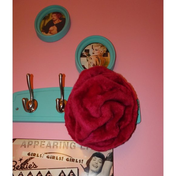 Vintage Fuchsia Pink Empress Turban Style Clochet Hat pinup retro rockabilly - Picture 7 of 10